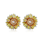 925 Sterling Silver Enamel & Glass Earrings for Women