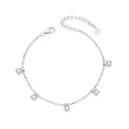 925 Sterling Silver Plated Platinum CZ Bracelet for Women