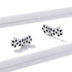 925 Sterling Silver Earrings with Pavé Setting CZ