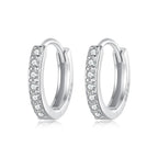 925 Sterling Silver Pavé Setting Gold Plated Earrings for Women