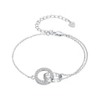 925 Sterling Silver CZ Pavé Setting Bracelet