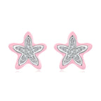 925 Sterling Silver Enamel CZ Earrings for Women
