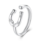 925 Sterling Silver & White Gold Plated Pavé CZ Ring