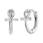 925 Sterling Silver Oxidized Silver Earrings 1.2x0.6cm for Women