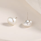 925 Sterling Silver White Gold Plated Freshwater Pearl Earrings