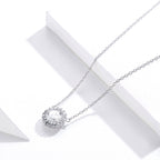 925 Sterling Silver Plated Platinum 49cm Pavé Setting CZ Necklace for Women