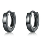 925 Sterling Silver & Plated Black Gold Earrings