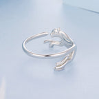 925 Sterling Silver Ring with Pavé Setting CZ in White Gold Plating