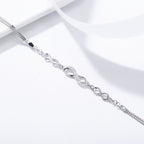 925 Sterling Silver Bracelet 22CM for Women