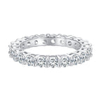 925 Sterling Silver Moissanite 0.1ct Ring Size 6 for Women
