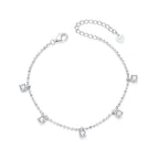 925 Sterling Silver Plated Platinum CZ Bracelet for Women