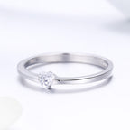 925 Sterling Silver Ring for Women Size 6.0 with Pavé Setting CZ