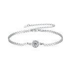 S925 Sterling Silver 5.0mm Moissanite Bracelet for Women