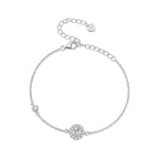 925 Sterling Silver Moissanite 0.5ct Bracelet with Pavé Setting for Women