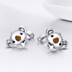 925 Sterling Silver Earrings 1.1*1.2cm for Women