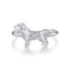 925 Sterling Silver Dog Ring 1.7mm for Women