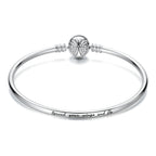 925 Sterling Silver 17.0 cm Oxidized CZ Bracelet for Women