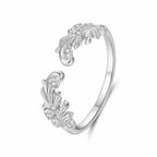 925 Sterling Silver White Gold Plated Ring with Pavé Setting CZ for Women