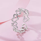925 Sterling Silver and White Gold Plated Ring for Women
