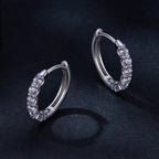 925 Sterling Silver 2.0mm Moissanite Earrings for Women