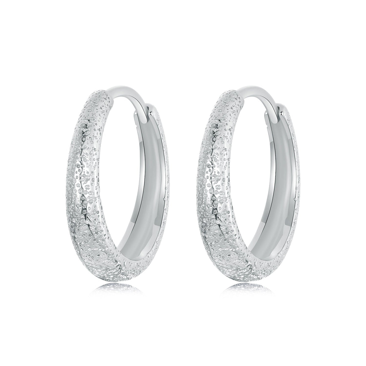 925 Sterling Silver Earrings 16*3mm with Platinum Plating for Women