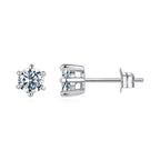 925 Sterling Silver 0.65 Carat Moissanite Earrings for Women