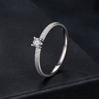 925 Sterling Silver & Moissanite Size 6 Ring with 0.1ct Moissanite
