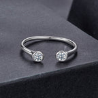 925 Sterling Silver Moissanite Ring Size E