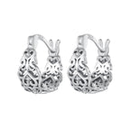 925 Sterling Silver Earrings with Pavé Setting CZ