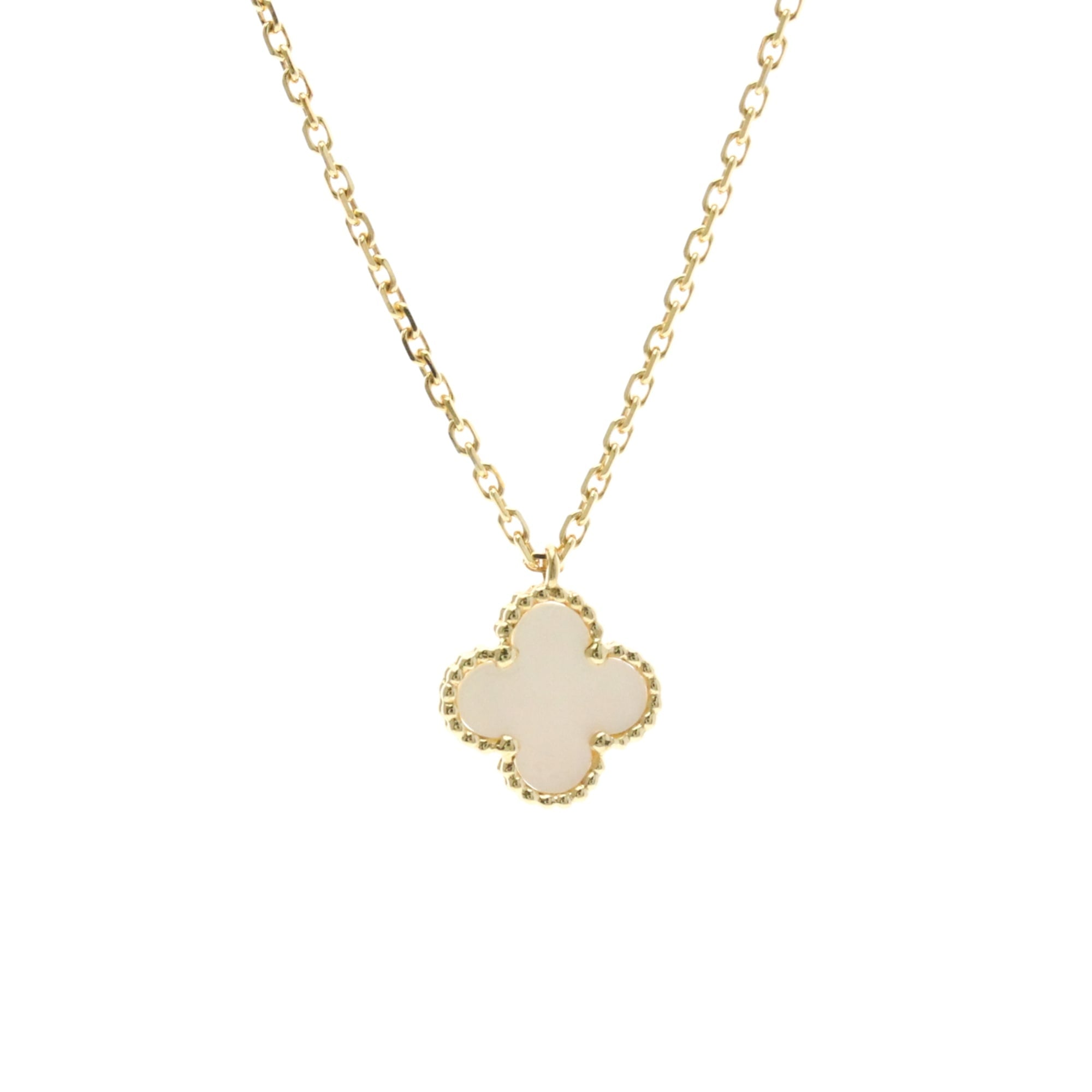 Van Cleef & Arpels Sweet Alhambra Necklace — Pearl, Gold, and Good Luck