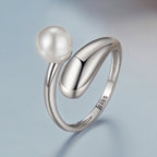 925 Sterling Silver Quality Shell Pearl Ring for Women