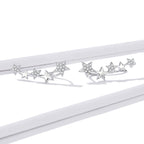 925 Sterling Silver Earrings with Plated Platinum and Pavé Setting CZ