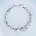 925 Sterling Silver Plated White Gold 19.0 cm Bracelet