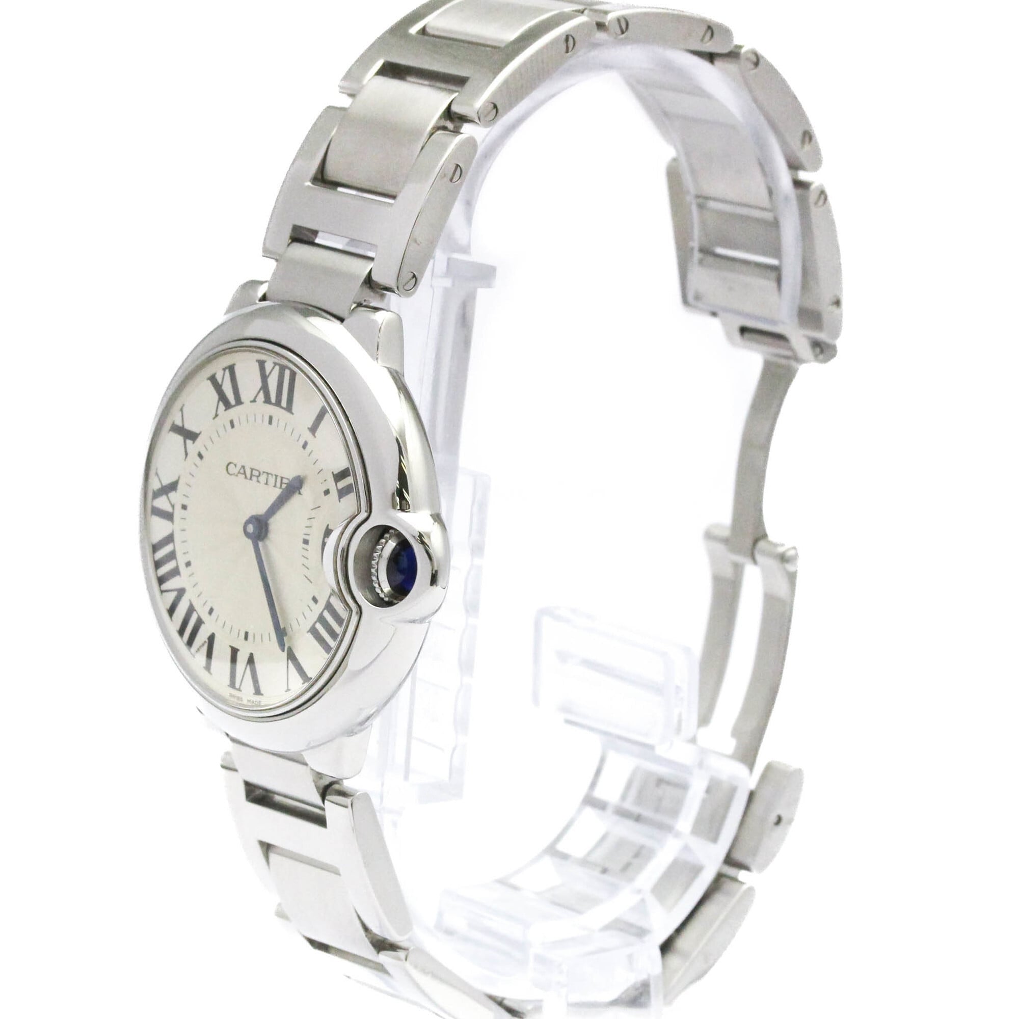 Cartier Ballon Bleu MM Steel Quartz Mid-Size Watch — W69011Z4