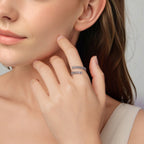 925 Sterling Silver Oxidized Silver Width 0.22-0.37cm Rings