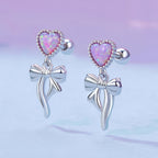 925 Sterling Silver Translucent Opal Earrings for Women