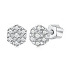 925 Sterling Silver Moissanite 0.15ct/0.027ct Earrings for Women