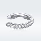 S925 Sterling Silver Pavé Set CZ Earrings - 1.1cm for Women