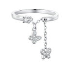 925 Sterling Silver Pavé Setting CZ Ring for Women