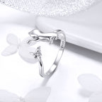 925 Sterling Silver Ring with 0.2cm Width and 1.2cm Claw Height
