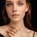 925 Sterling Silver Moissanite Ring in Size 6