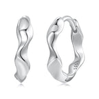 925 Sterling Silver White Gold Plated Earrings