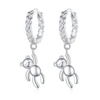 925 Sterling Silver Plated Platinum Earrings