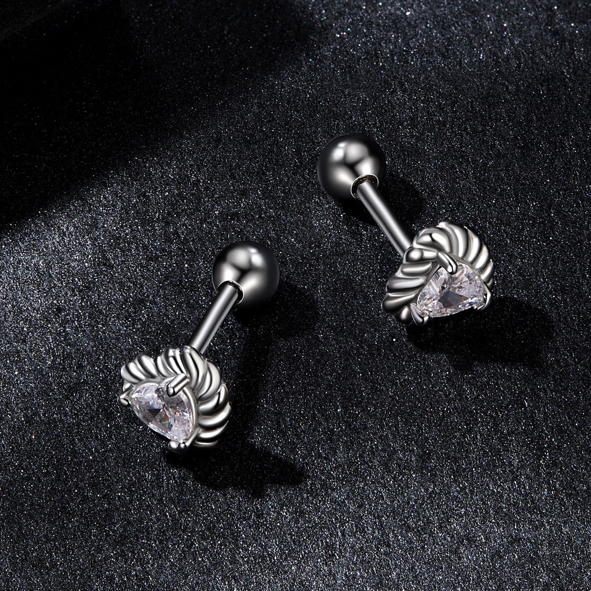 925 Sterling Silver Moissanite 0.15ct Earrings for Women