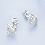 925 Sterling Silver Luminous Stone Earrings