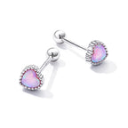 925 Sterling Silver Translucent Opal Earrings for Women