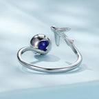 925 Silver 1.8mm Lapis Lazuli Ring