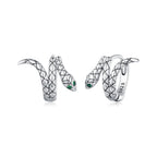925 Sterling Silver Earrings with Pavé Setting CZ in Oxidized Finish