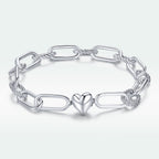 925 Sterling Silver Oxidized Bracelet 17cm for Women