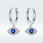 S925 Platinum Plated Pavé Setting CZ Earrings - 1.9*1cm - Women's Jewelry